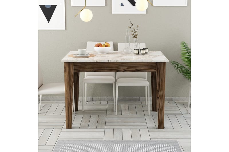 Levents Matbord 110x72 cm Brun/Vit - Hanah Home - Möbler - Bord & matgrupper - Matbord & köksbord