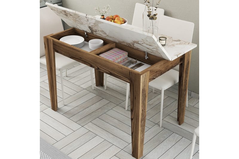 Levents Matbord 110x72 cm Brun/Vit - Hanah Home - Möbler - Bord & matgrupper - Matbord & köksbord