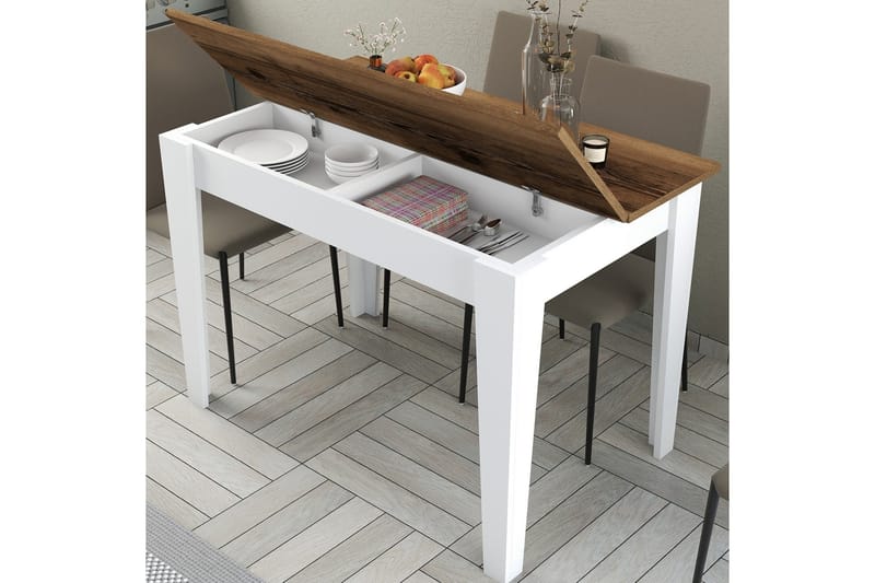 Levents Matbord 110x72 cm Brun/Vit - Hanah Home - Möbler - Bord & matgrupper - Matbord & köksbord