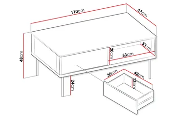 Levisa Soffbord 110 cm - Cashmere - Möbler - Bord & matgrupper - Soffbord