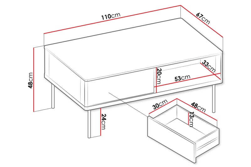 Levisa Soffbord 110 cm - Cashmere - Möbler - Bord & matgrupper - Soffbord