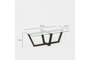 Liepene Soffbord 105x65 cm Svart - Hanah Home - Möbler - Bord & matgrupper - Soffbord