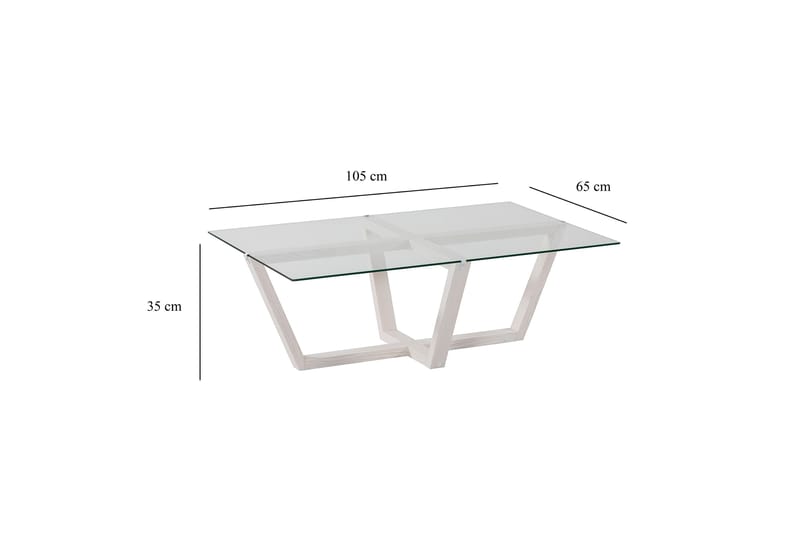 Liepene Soffbord 105x65 cm Vit - Hanah Home - Möbler - Bord & matgrupper - Soffbord