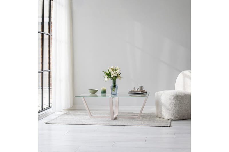 Liepene Soffbord 105x65 cm Vit - Hanah Home - Möbler - Bord & matgrupper - Soffbord
