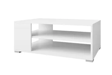 Lindesberg 100 cm Rektangulärt Soffbord med Hyllor i Målat Trä - Vit - Möbler - Bord & matgrupper - Soffbord