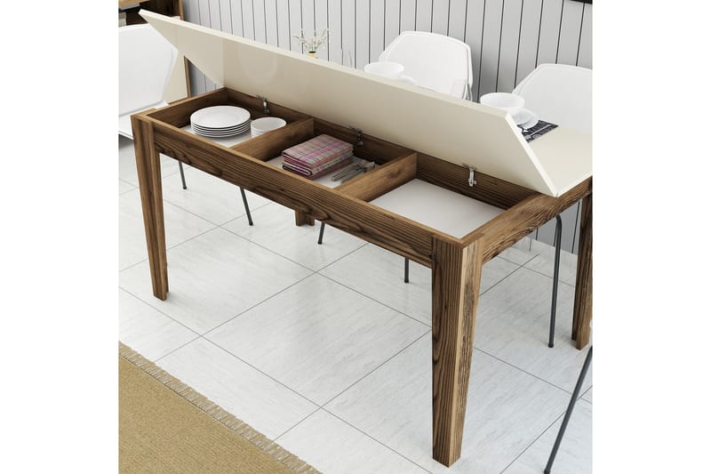 Lissione Matbord 145x88 cm Brun/Beige - Hanah Home - Möbler - Bord & matgrupper - Matbord & köksbord