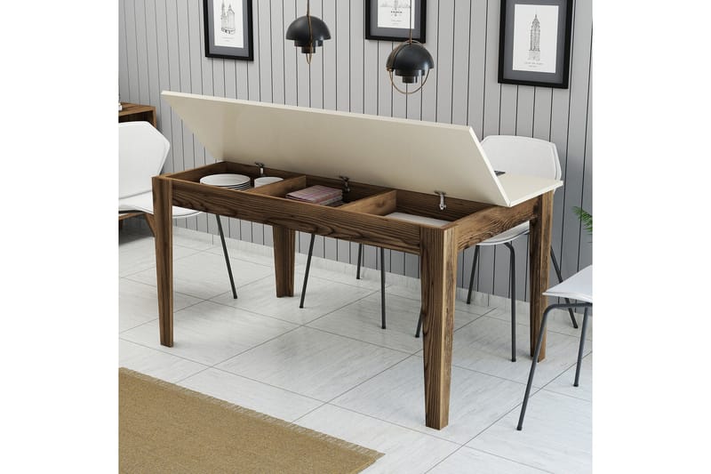 Lissione Matbord 145x88 cm Brun/Beige - Hanah Home - Möbler - Bord & matgrupper - Matbord & köksbord
