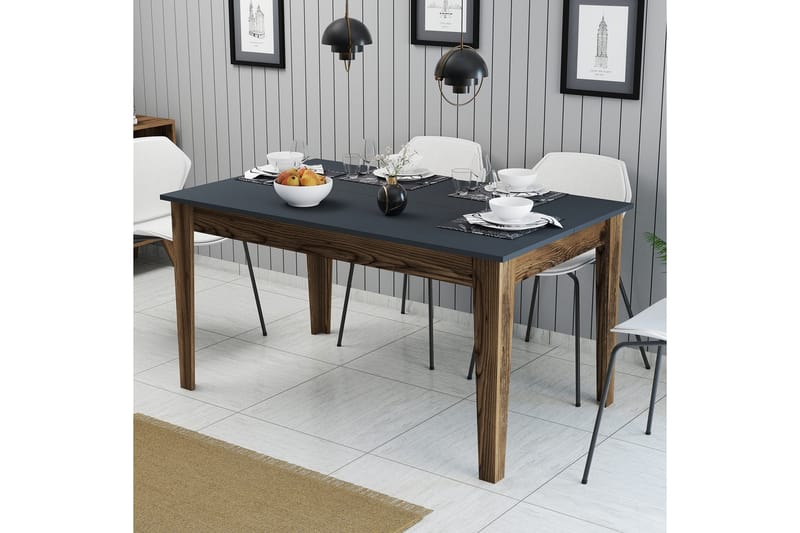Lissione Matbord 145x88 cm Brun/Svart - Hanah Home - Möbler - Bord & matgrupper - Matbord & köksbord