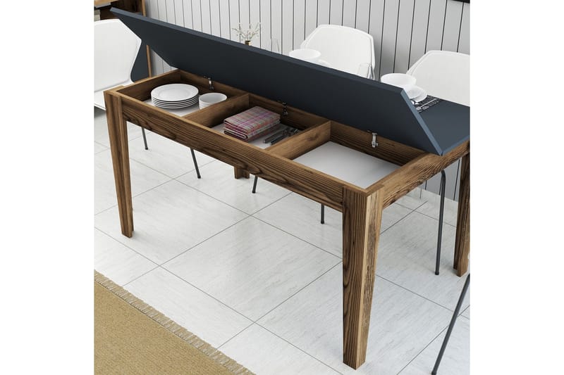 Lissione Matbord 145x88 cm Brun/Svart - Hanah Home - Möbler - Bord & matgrupper - Matbord & köksbord