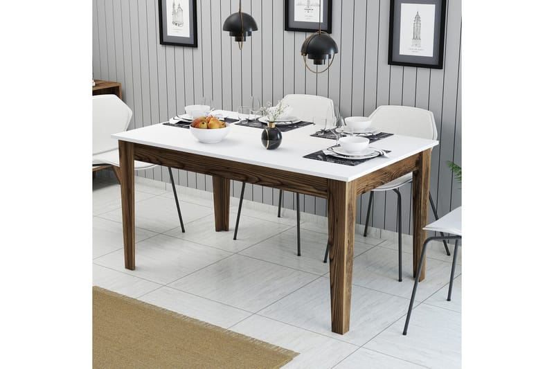 Lissione Matbord 145x88 cm Brun/Vit - Hanah Home - Möbler - Bord & matgrupper - Matbord & köksbord