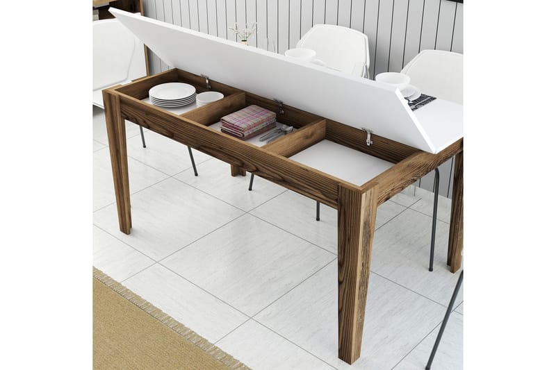 Lissione Matbord 145x88 cm Brun/Vit - Hanah Home - Möbler - Bord & matgrupper - Matbord & köksbord