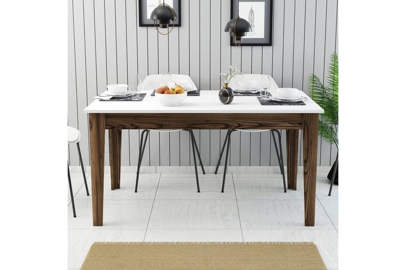 Lissione Matbord 145x88 cm Brun/Vit - Hanah Home - Möbler - Bord & matgrupper - Matbord & köksbord