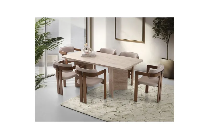 Loftia Matbord 180 cm Rektangulär - Travertine - Möbler - Bord & matgrupper - Matbord & köksbord