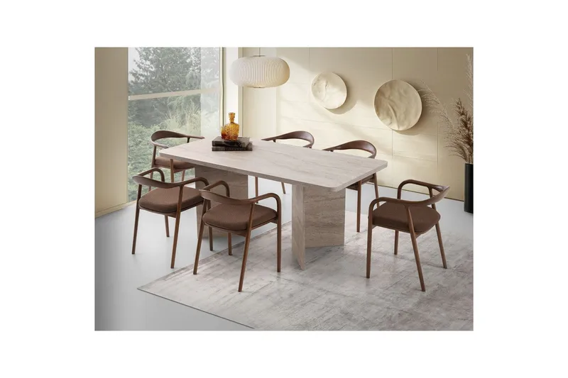 Loftia Matbord 180 cm Rektangulär - Travertine - Möbler - Bord & matgrupper - Matbord & köksbord