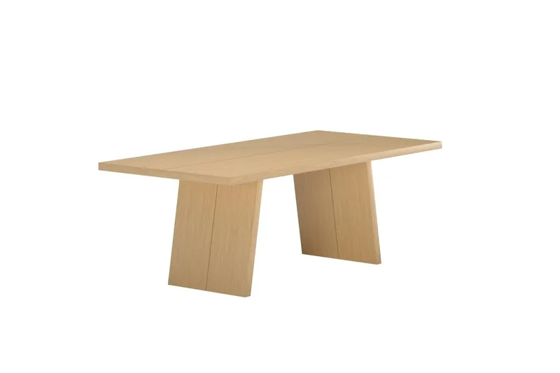 Logga Stort Rektangulärt Matbord 210 cm i Trä med Ekutseende - Beige - Möbler - Bord & matgrupper - Matbord & köksbord