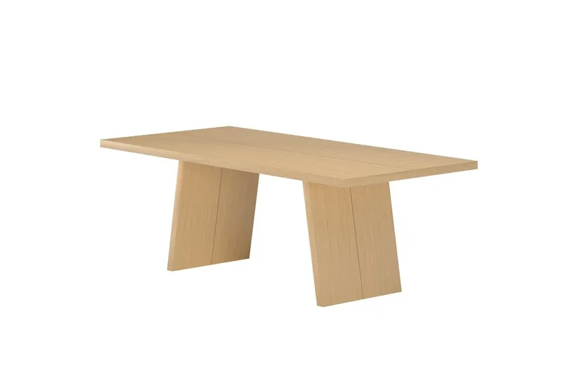Logga Stort Rektangulärt Matbord 210 cm i Trä med Ekutseende - Beige - Möbler - Bord & matgrupper - Matbord & köksbord