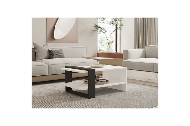 Lorva Soffbord 80 cm - Antracit/Vit - Möbler - Bord & matgrupper - Soffbord