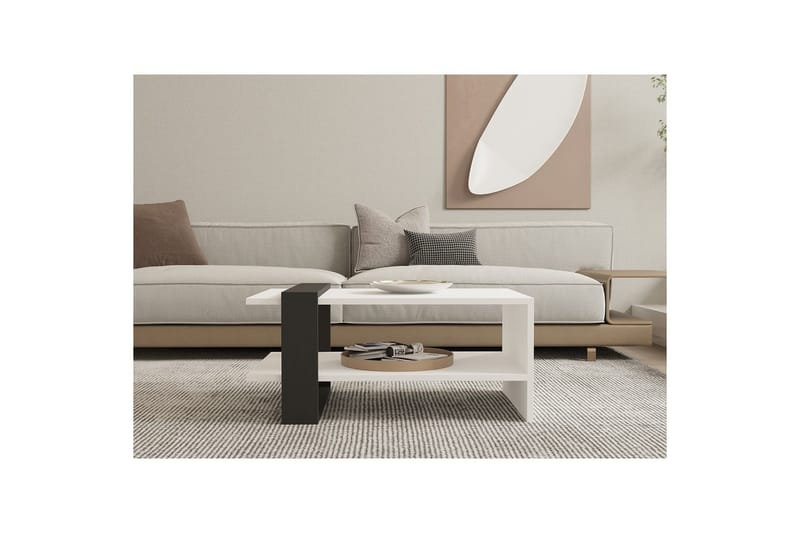Lorva Soffbord 80 cm - Antracit/Vit - Möbler - Bord & matgrupper - Soffbord