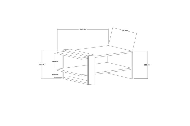 Lorva Soffbord 80 cm - Antracit/Vit - Möbler - Bord & matgrupper - Soffbord