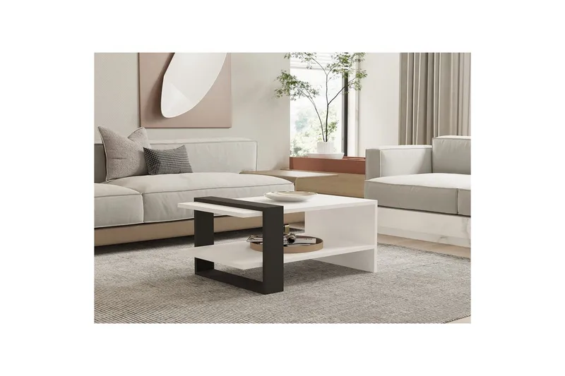 Lorva Soffbord 80 cm - Antracit/Vit - Möbler - Bord & matgrupper - Soffbord