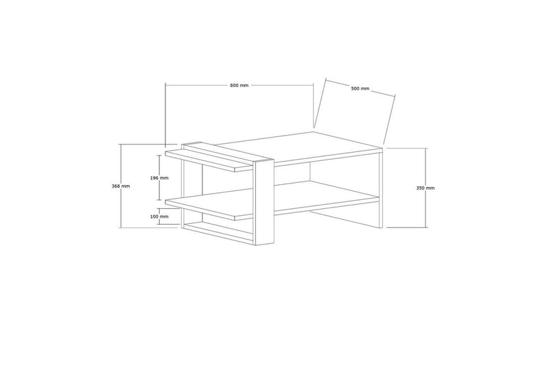 Lorva Soffbord 80 cm - Antracit/Vit - Möbler - Bord & matgrupper - Soffbord