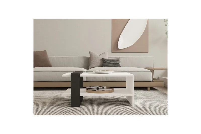 Lorva Soffbord 80 cm - Antracit/Vit - Möbler - Bord & matgrupper - Soffbord