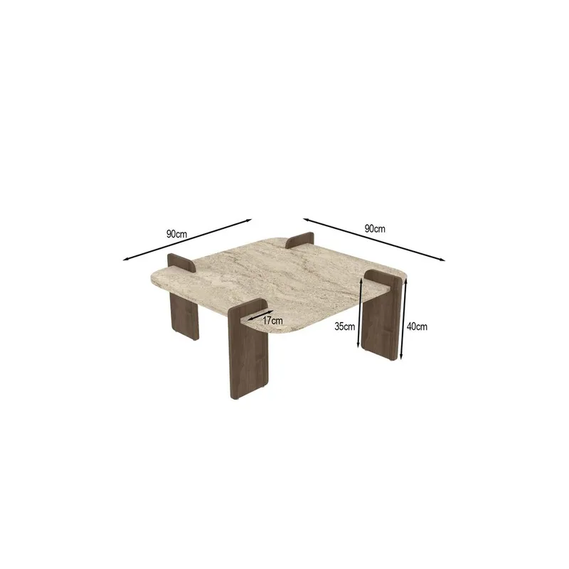 Lorvenor Soffbord 90 cm - Mörkbrun - Möbler - Bord & matgrupper - Soffbord