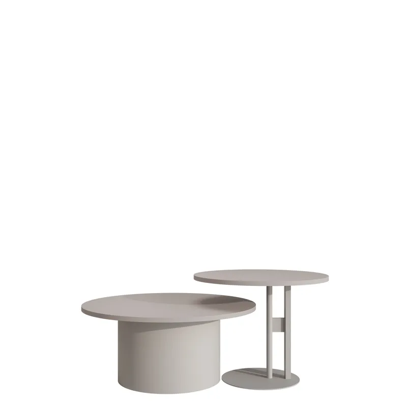 Lorvyn Satsbord rund 58/75 cm - Beige - Möbler - Bord & matgrupper - Soffbord