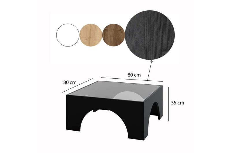 Lowan Soffbord 80 cm - Svart - Möbler - Bord & matgrupper - Soffbord