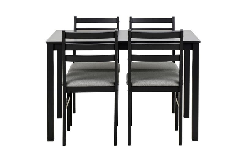 Lumino Matgrupp 110 cm + 4 st Matstolar - Svart - Möbler - Bord & matgrupper - Matgrupper