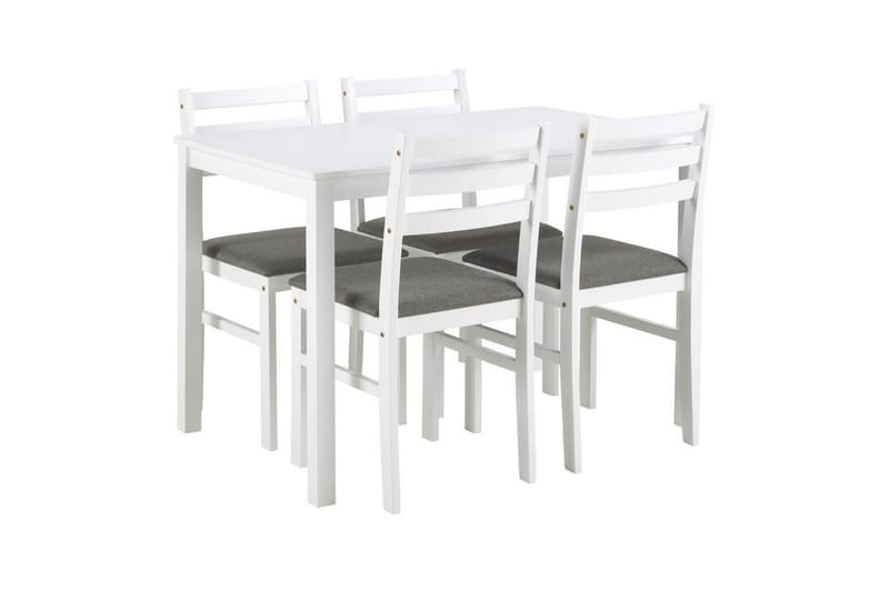 Lumino Matgrupp 110 cm + 4 st Matstolar - Vit - Möbler - Bord & matgrupper - Matgrupper