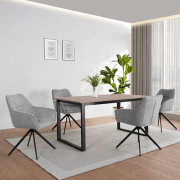 Luton Matbord 160x90 cm - Ek och svart - Möbler - Bord & matgrupper - Matbord & köksbord