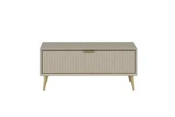Luxe 90 cm Rektangulärt Soffbord med Lådor i Trä - Beige - Möbler - Bord & matgrupper - Soffbord