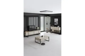 Luxe Soffbord 90 cm - Beige/Svart - Möbler - Bord & matgrupper - Soffbord