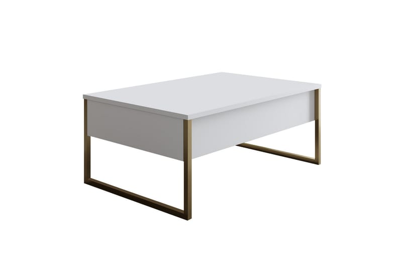 Luxe Soffbord 90x40 cm Vit/Guld - Hanah Home - Möbler - Bord & matgrupper - Soffbord