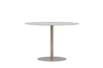 Lycke Runt Matbord 110 cm med Marmorutseende - Beige - Möbler - Bord & matgrupper - Matbord & köksbord