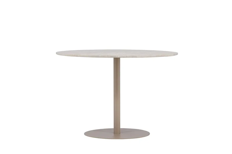 Lycke Runt Matbord 110 cm med Marmorutseende - Beige - Möbler - Bord & matgrupper - Matbord & köksbord