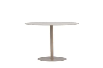 Lycke Runt Matbord 110 cm med Marmorutseende - Beige - Möbler - Bord & matgrupper - Matbord & köksbord