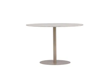 Lycke Runt Matbord 110 cm med Marmorutseende - Beige - Möbler - Bord & matgrupper - Matbord & köksbord