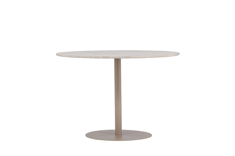 Lycke Runt Matbord 110 cm med Marmorutseende - Beige - Möbler - Bord & matgrupper - Matbord & köksbord