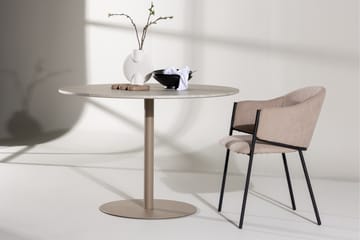 Lycke Runt Matbord 110 cm med Marmorutseende - Beige - Möbler - Bord & matgrupper - Matbord & köksbord