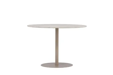 Lycke Runt Matbord 110 cm med Marmorutseende - Beige - Möbler - Bord & matgrupper - Matbord & köksbord