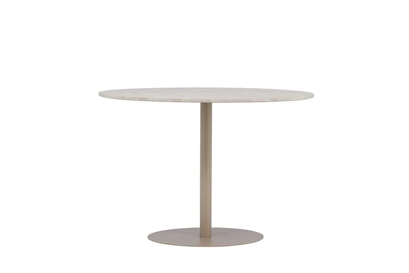 Lycke Runt Matbord 110 cm med Marmorutseende - Beige - Möbler - Bord & matgrupper - Matbord & köksbord