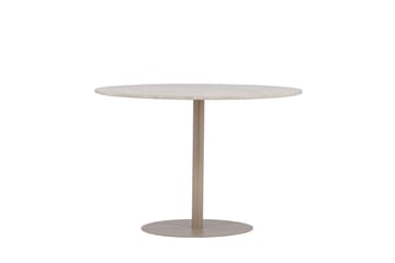 Lycke Runt Matbord 110 cm med Marmorutseende - Beige - Möbler - Bord & matgrupper - Matbord & köksbord