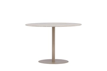 Lycke Runt Matbord 110 cm med Marmorutseende - Beige - Möbler - Bord & matgrupper - Matbord & köksbord