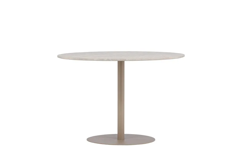 Lycke Runt Matbord 110 cm med Marmorutseende - Beige - Möbler - Bord & matgrupper - Matbord & köksbord