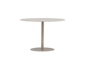 Lycke Runt Matbord 110 cm med Marmorutseende - Beige - Möbler - Bord & matgrupper - Matbord & köksbord