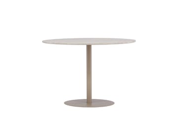 Lycke Runt Matbord 110 cm med Marmorutseende - Beige - Möbler - Bord & matgrupper - Matbord & köksbord