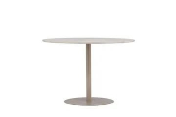 Lycke Runt Matbord 110 cm med Marmorutseende - Beige - Möbler - Bord & matgrupper - Matbord & köksbord