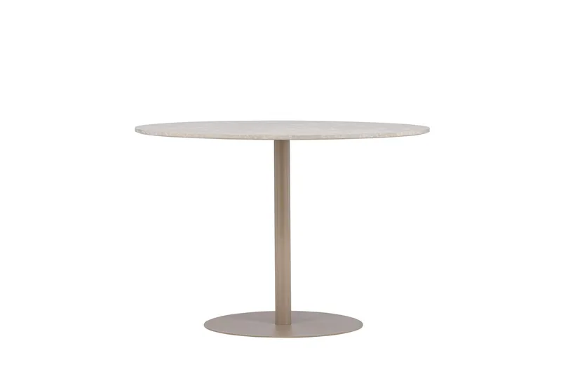 Lycke Runt Matbord 110 cm med Marmorutseende - Beige - Möbler - Bord & matgrupper - Matbord & köksbord